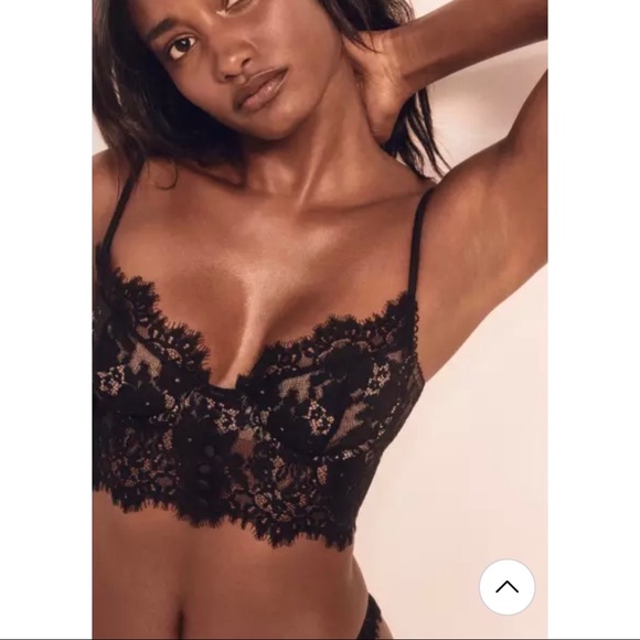 NWOT Sexy Lingerie Underwear Set Eyelash Lace Bralette Bra & Panty Sz L & XL - Picture 3 of 4